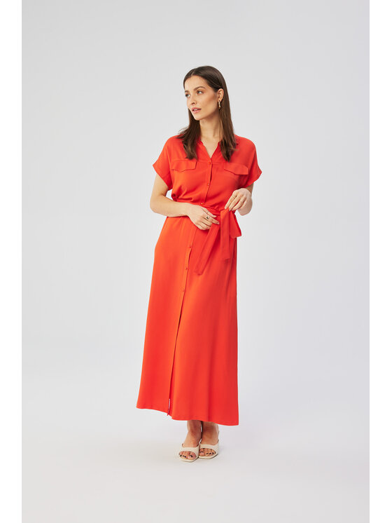 Stylove Stylove Sukienka codzienna S364 Koralowy Comfortable Fit