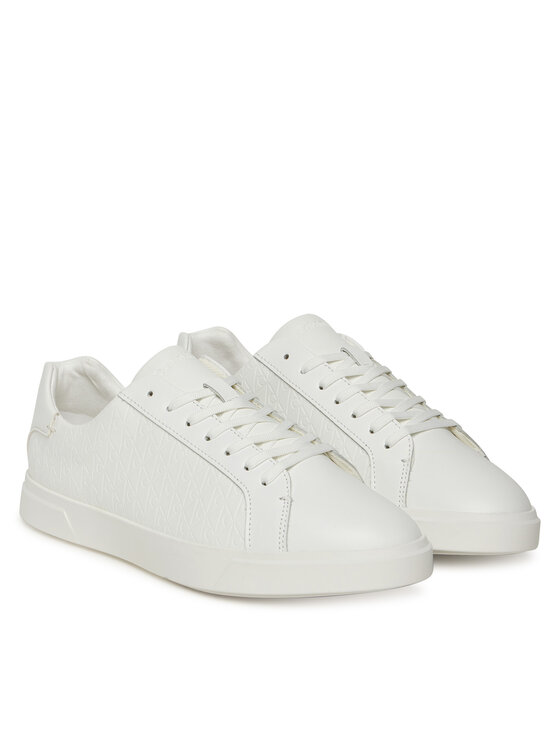 Calvin Klein Calvin Klein Сникърси Low Pro Cups Lace Up Lth Aop HW0HW02817 Бял