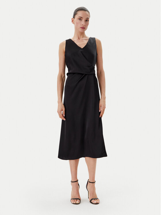 Rinascimento Rinascimento Kokteiļkleita CFC0122928003 Melns Regular Fit