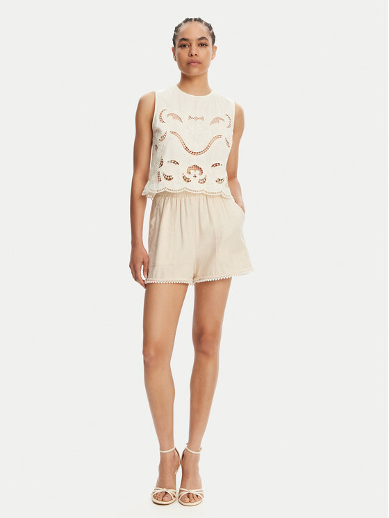 TWINSET TWINSET Auduma šorti 251LM2QGG Bēšs Regular Fit