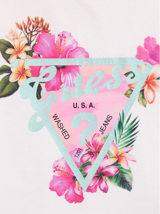 Guess Guess Футболка K6GI02 K6YW4 Білий Regular Fit