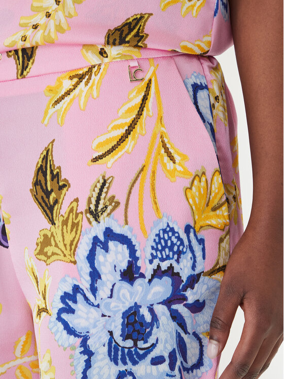 LOLA CASADEMUNT LOLA CASADEMUNT Παντελόνι υφασμάτινο LS2614023 Ροζ Slim Fit