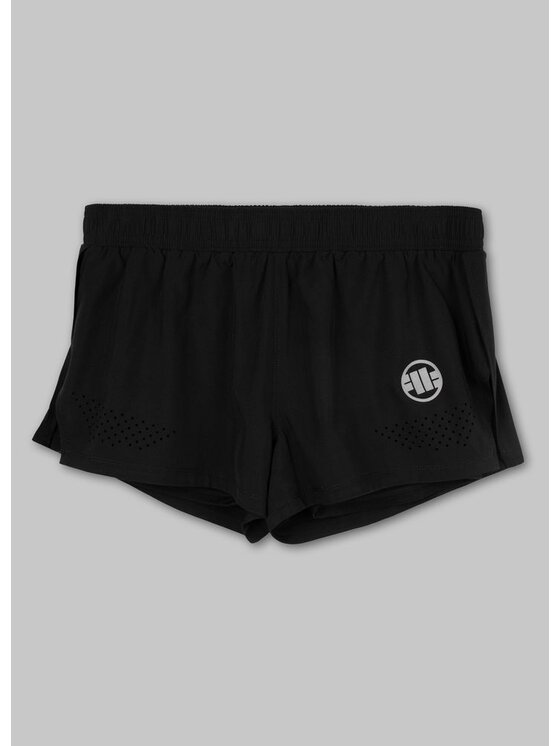 PITBULL PITBULL Szorty sportowe Small Logo Czarny Regular Fit