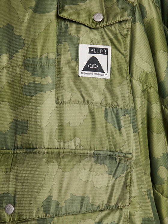 Poler Poler Poncsó 221ACU5601 Zöld Relaxed Fit