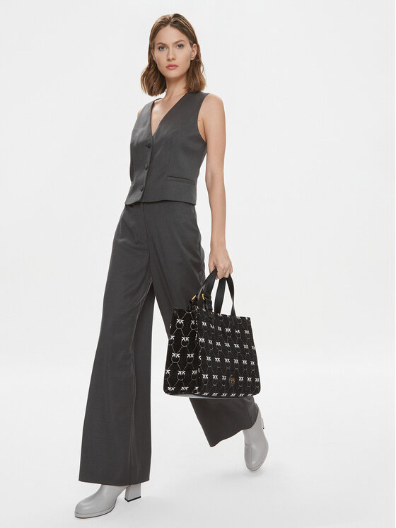 Pinko Torebka Box Shopping Orizzontale AI 23-24 PLTT 101572 A10S Czarny