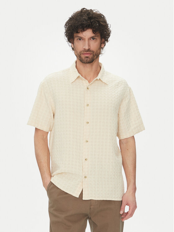 Jack & Jones Jack & Jones Ing Dobby 12277184 Bézs Relaxed Fit