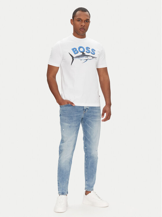 BOSS BOSS Traperice Onyx 50537817 Plava Tapered Fit