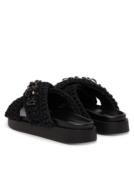 Inuikii Inuikii Ciabatte Woven Stones 1004.003.0073 Nero