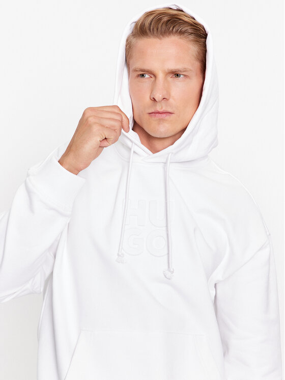 HUGO Hugo Felpa Dokras 50496651 Bianco Relaxed Fit