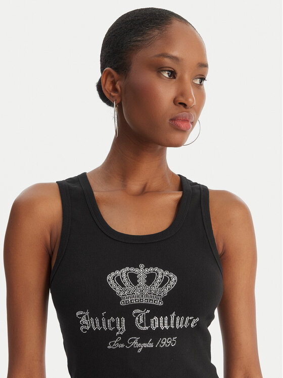Juicy Couture Juicy Couture топ Gothic Crown JCBLV126807 Черен Slim Fit
