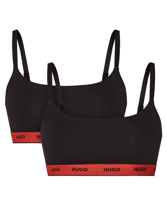 HUGO Komplet 2 biustonoszy topów Twin 50545691 Czarny