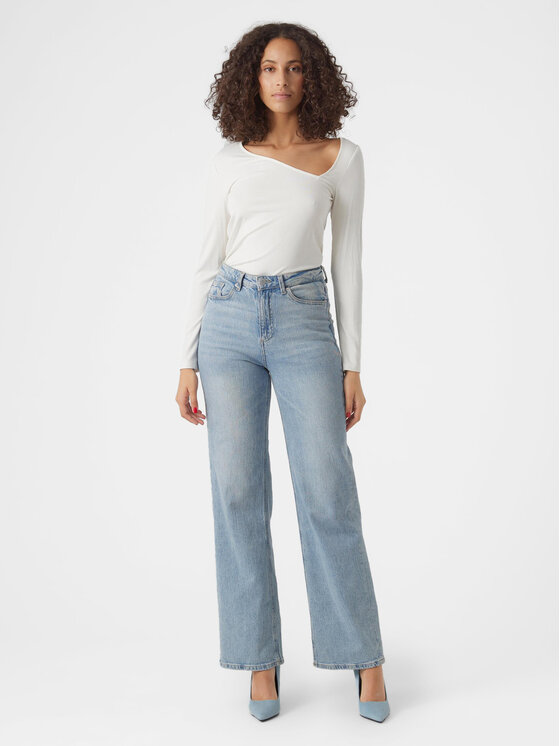 Vero Moda Vero Moda Bluzka Carina 10301178 Biały Regular Fit