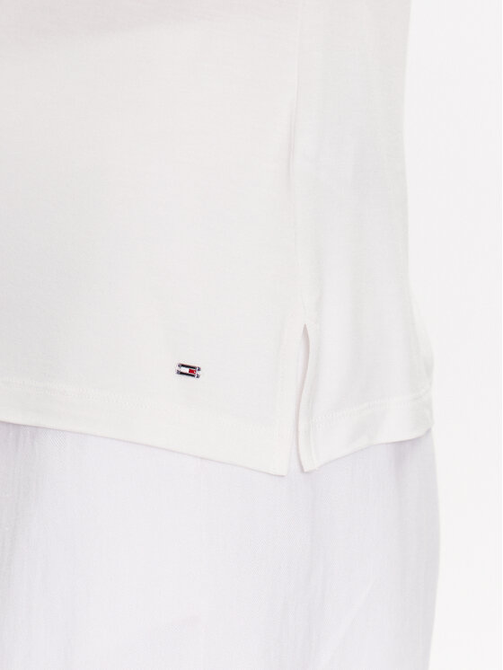 Tommy Hilfiger Tommy Hilfiger Polo särk Split Global WW0WW38831 Ekrüüvärv Slim Fit