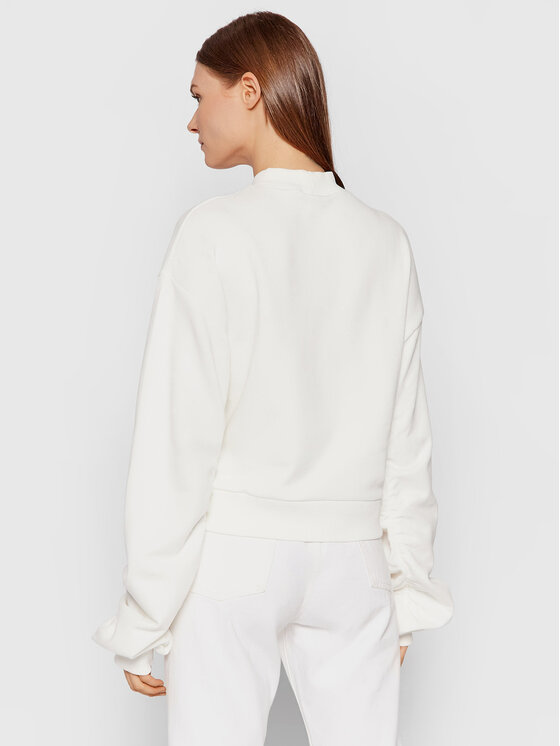 Felpa Classics Mock Neck Crew GN4960 Bianco