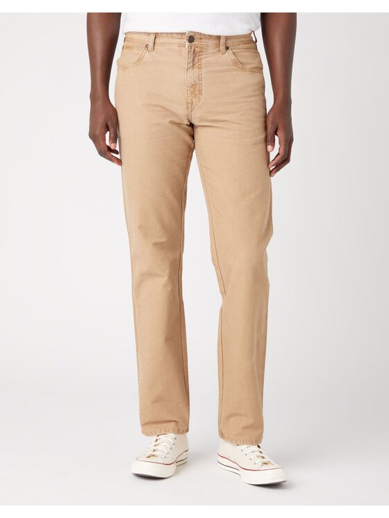 Wrangler Wrangler Spodnie materiałowe TEXAS Beżowy Straight Fit