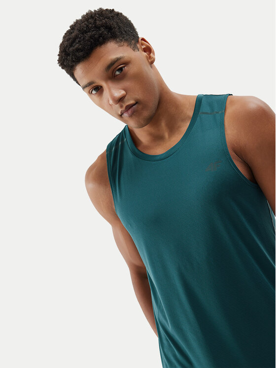 4F 4F Технічна футболка 4FWSS24TFTSM841 Зелений Regular Fit