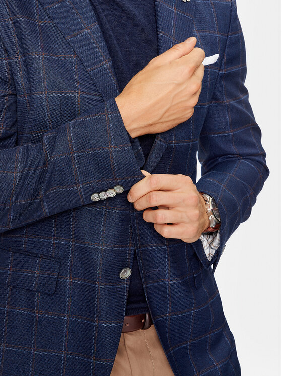 BOSS Boss Zakó H-Hutson 50497259 Sötétkék Slim Fit