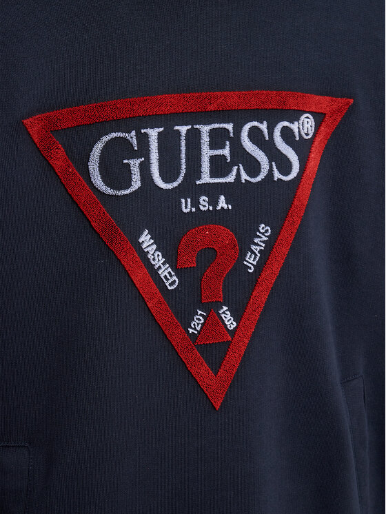 Guess Guess Majica dugih rukava L3YQ04 KAD73 Tamnoplava Regular Fit