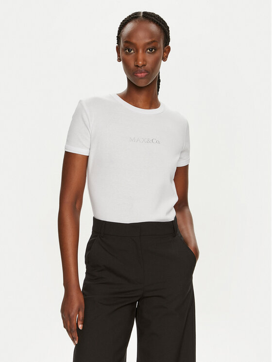 MAX&Co. Tricou Logotee 2428976014200 Alb Regular Fit
