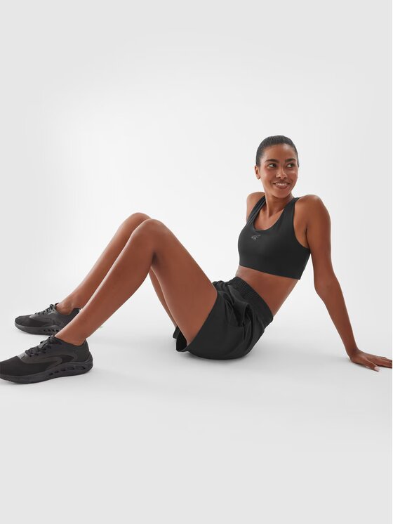 4F 4F Pantaloncini sportivi 4FWAW24TFSHF705-20S Nero Regular Fit