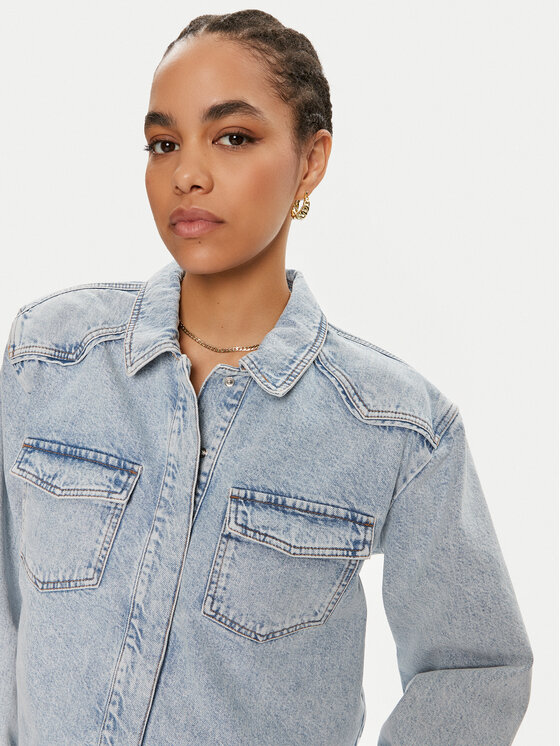 Gestuz Gestuz Jeanshemd Kaily 10909063 Blau Oversize