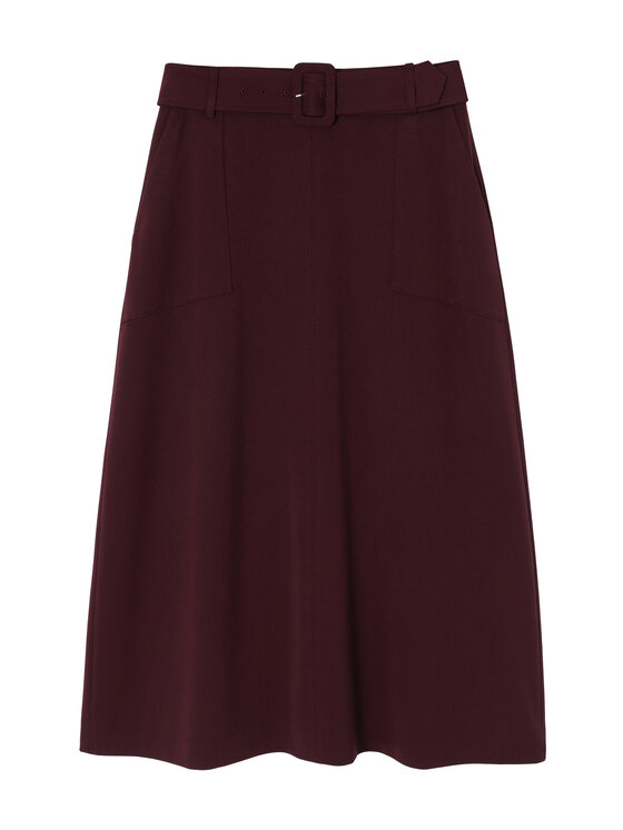 TATUUM TATUUM Midi sukňa ORMITE 2 Bordová Flare Fit