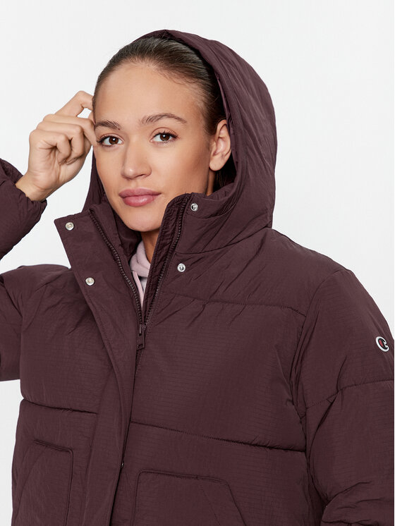 Champion Champion Μπουφάν μεταβατικό Hooded Jacket 116921 Καφέ Custom Fit