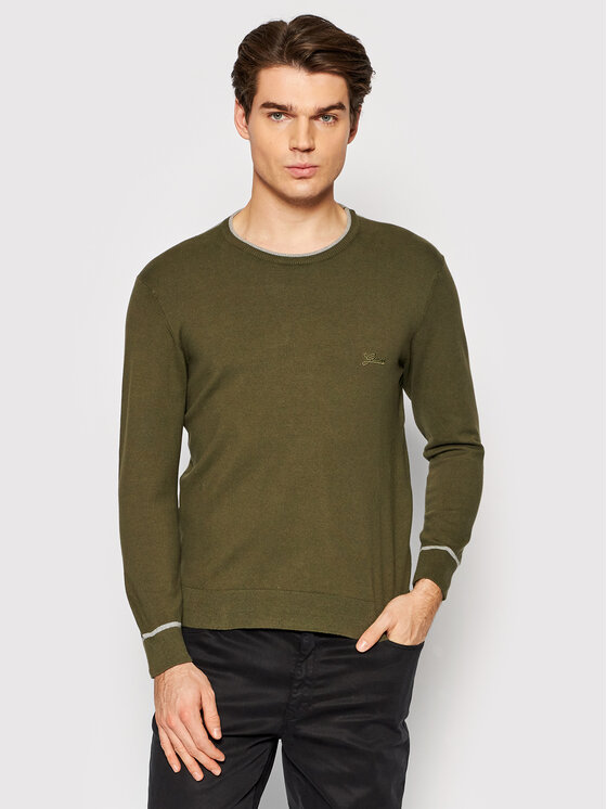 Guess Guess Svetr Kevin M1YR53 Z2SA0 Zelená Slim Fit