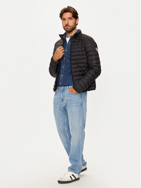 Jott Jott Пухено яке Mat P000MDOW02 Черен Slim Fit