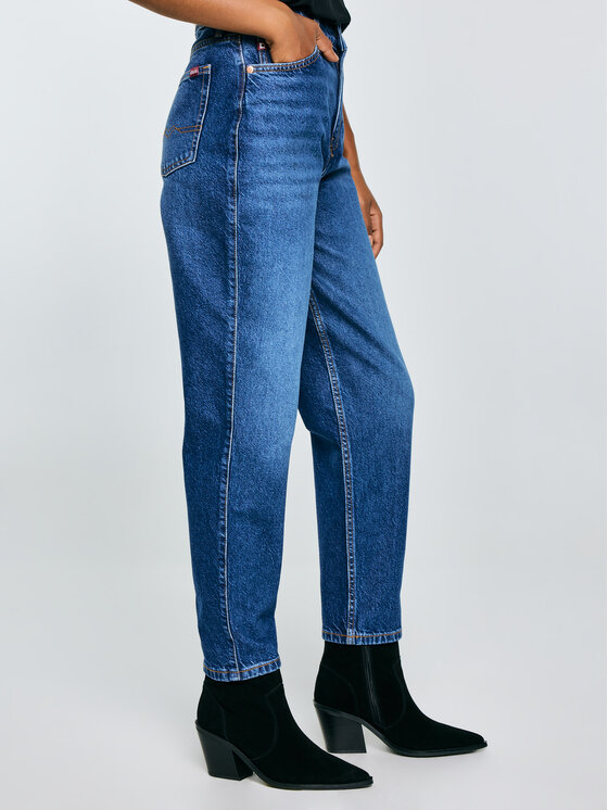 BIG STAR BIG STAR Jeansy SILLA Granatowy Boyfriend Fit