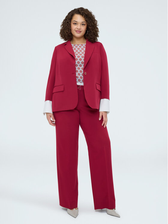 Fiorella Rubino Fiorella Rubino Marynarka Q026T000273N0V6 Bordowy Slim Fit