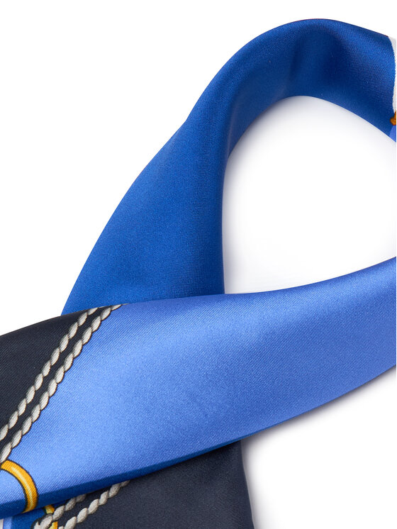 LAUREN RALPH LAUREN LAUREN RALPH LAUREN Eșarfă de mătase Colour-Blocked Anchor-Crest 454P09785003 Albastru