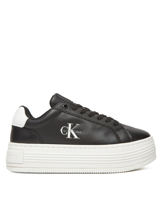 Sneakers Calvin Klein Jeans Bold Flatf Low Lace Lth YW0YW01878 Negru