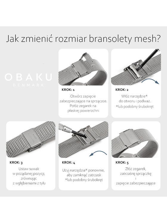 Obaku Obaku Zegarek V158LECIMC Srebrny