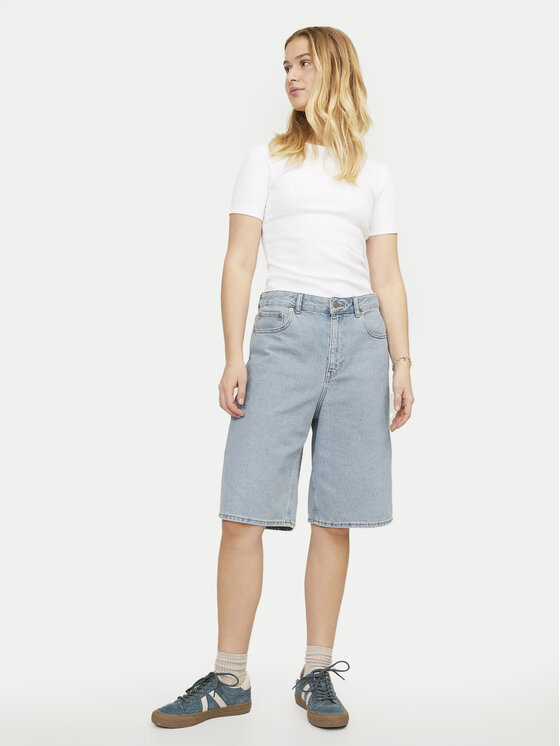 JJXX JJXX Pantaloni scurți de blugi Eda 12253067 Albastru Wide Leg