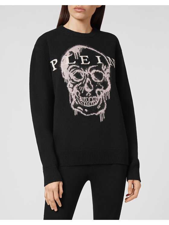 PHILIPP PLEIN PHILIPP PLEIN Longsleeve 2831 Czarny Regular Fit