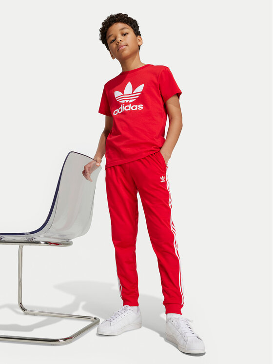 adidas adidas Tričko adicolor Trefoil IY7423 Červená Regular Fit