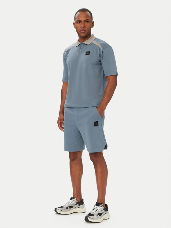 HUGO HUGO Kratke hlače iz tkanine Despen_RB 50559712 Siva Relaxed Fit