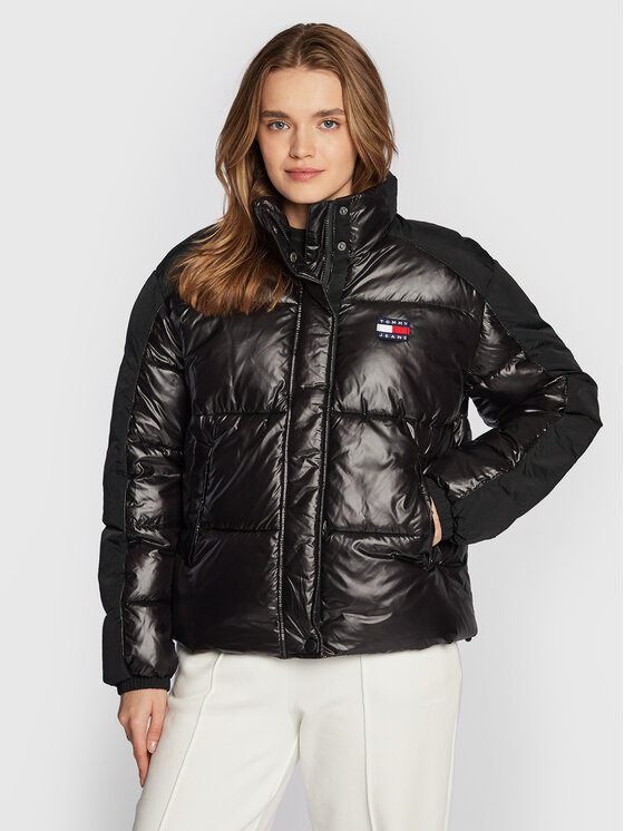 Tommy Jeans Tommy Jeans Geacă de iarnă Tonal Badge DW0DW14295 Negru Regular Fit