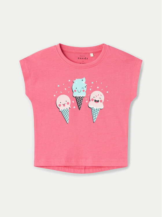 NAME IT NAME IT T-Shirt Vigea 13228175 Ροζ Regular Fit
