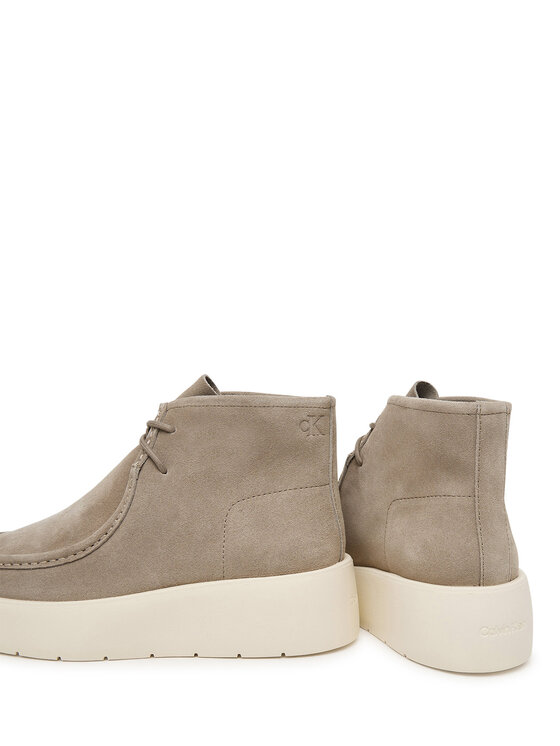 Calvin Klein Calvin Klein Trzewiki Flatf Lace Up Apr Cut Boot HW0HW03273 Beżowy