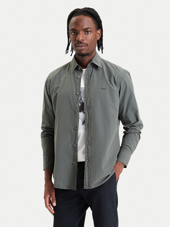 BOSS BOSS Košulja Relegant 50518304 Zelena Regular Fit