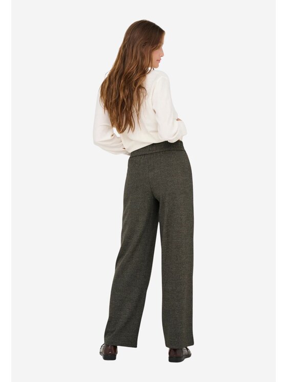 ONLY ONLY Pantaloni Onldell wide pull pant Marrone Regular Fit