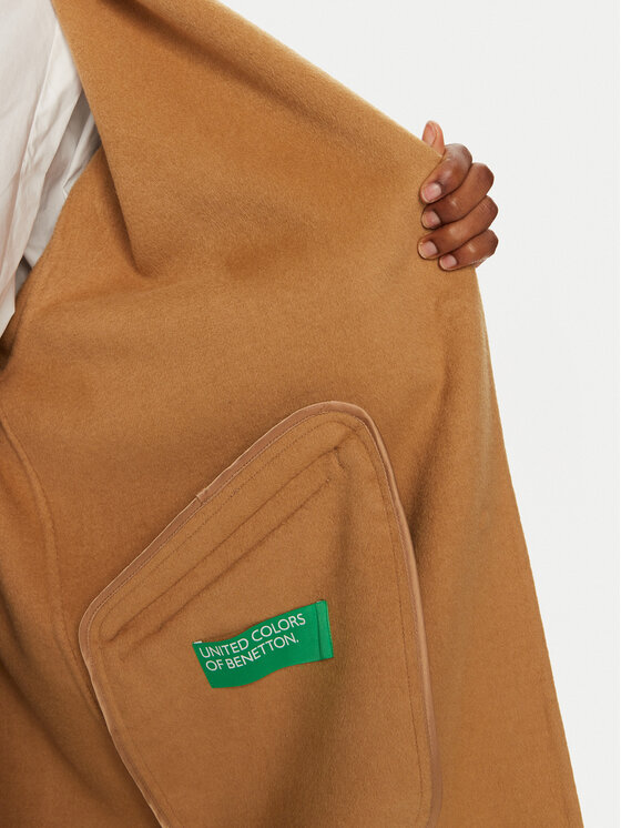 United Colors Of Benetton United Colors Of Benetton Vuneni kaput 28F7DN06B Bež Regular Fit