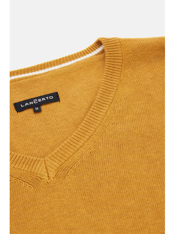 Lancerto Lancerto Sweter Anthony SW073223000054 Żółty Regular Fit
