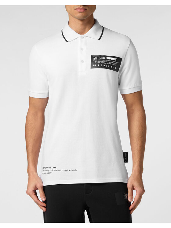 Plein Sport Plein Sport Polo 14261 Biały Slim Fit