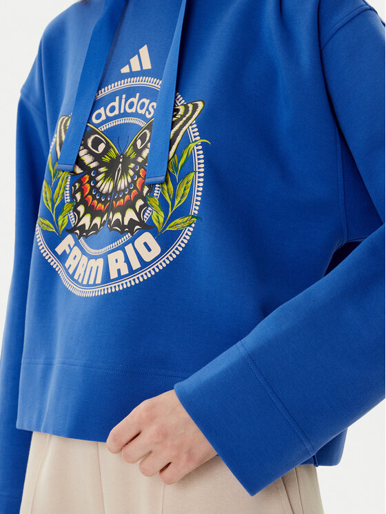 adidas adidas Džemperis Farm JL8608 Mėlyna Loose Fit