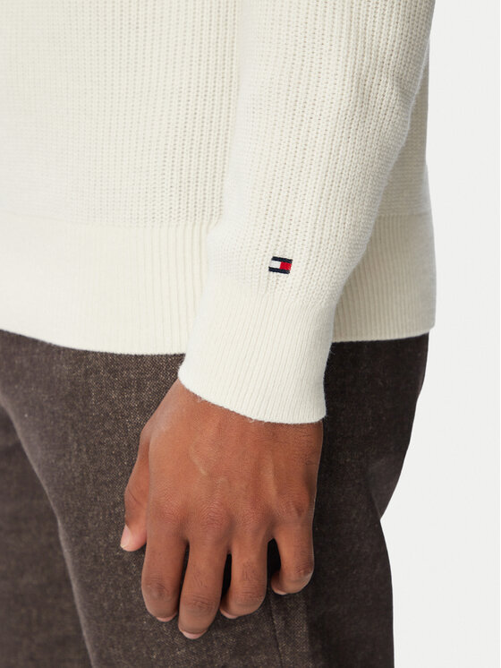 Tommy Hilfiger Tommy Hilfiger Džemper Fisherman MW0MW42804 Krem Regular Fit