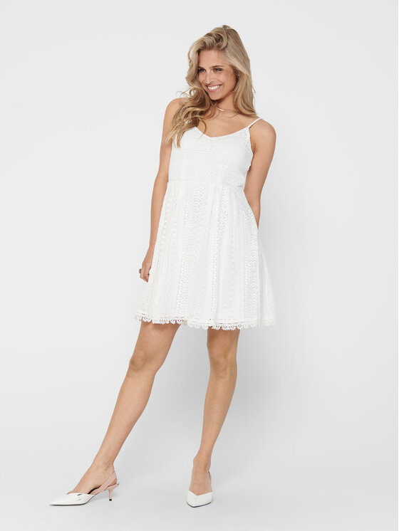 ONLY ONLY Vsakodnevna obleka 15204799 Bela Regular Fit