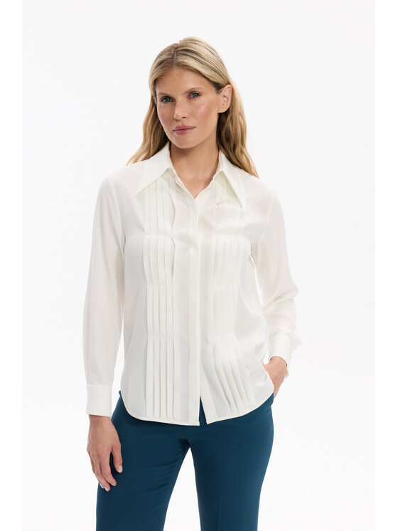 Deni Cler Milano Deni Cler Milano Koszula W-DC-1468-F5-D3-11-1 Kremowy Regular Fit